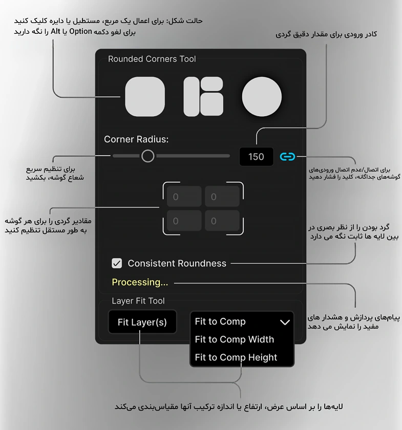 توضیح بخش های RoundPro به صورت فارسی