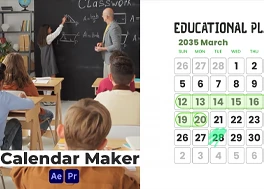 پروژه افتر افکت ساخت تقویم Calendar Maker