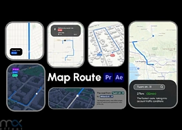 پروژه پریمیر ویجت مسیر نقشه Map Route