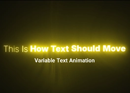 پروژه افتر افکت جلوه متنی درخشان Variable