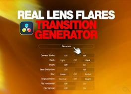 ترانزیشن داوینچی ریزالو افکت فلر نور Real Lens Flares